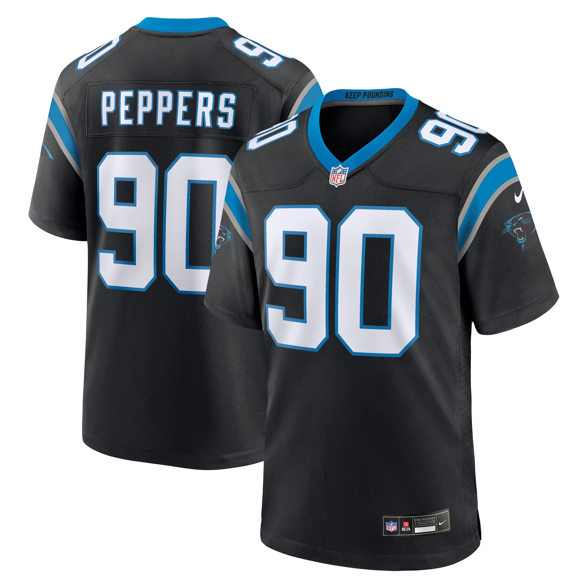 Julius Peppers Carolina Panthers Retired Player Game Jersey - Black