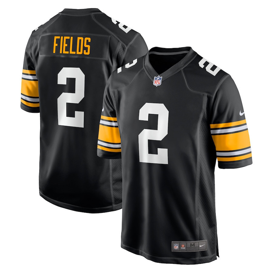 Justin Fields 2 Pittsburgh Steelers Alternate Game Men Jersey - Black