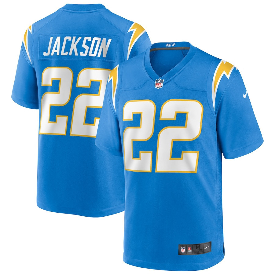 Justin Jackson 22 Los Angeles Chargers Men Game Jersey - Powder Blue