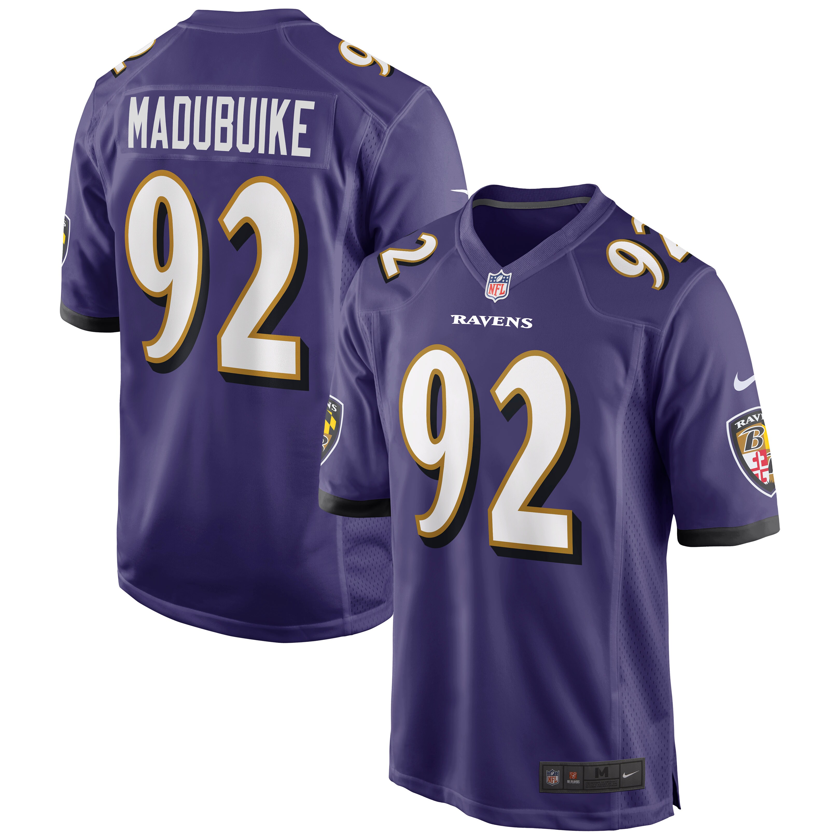Justin Madubuike Baltimore Ravens Game Player Jersey - Purple