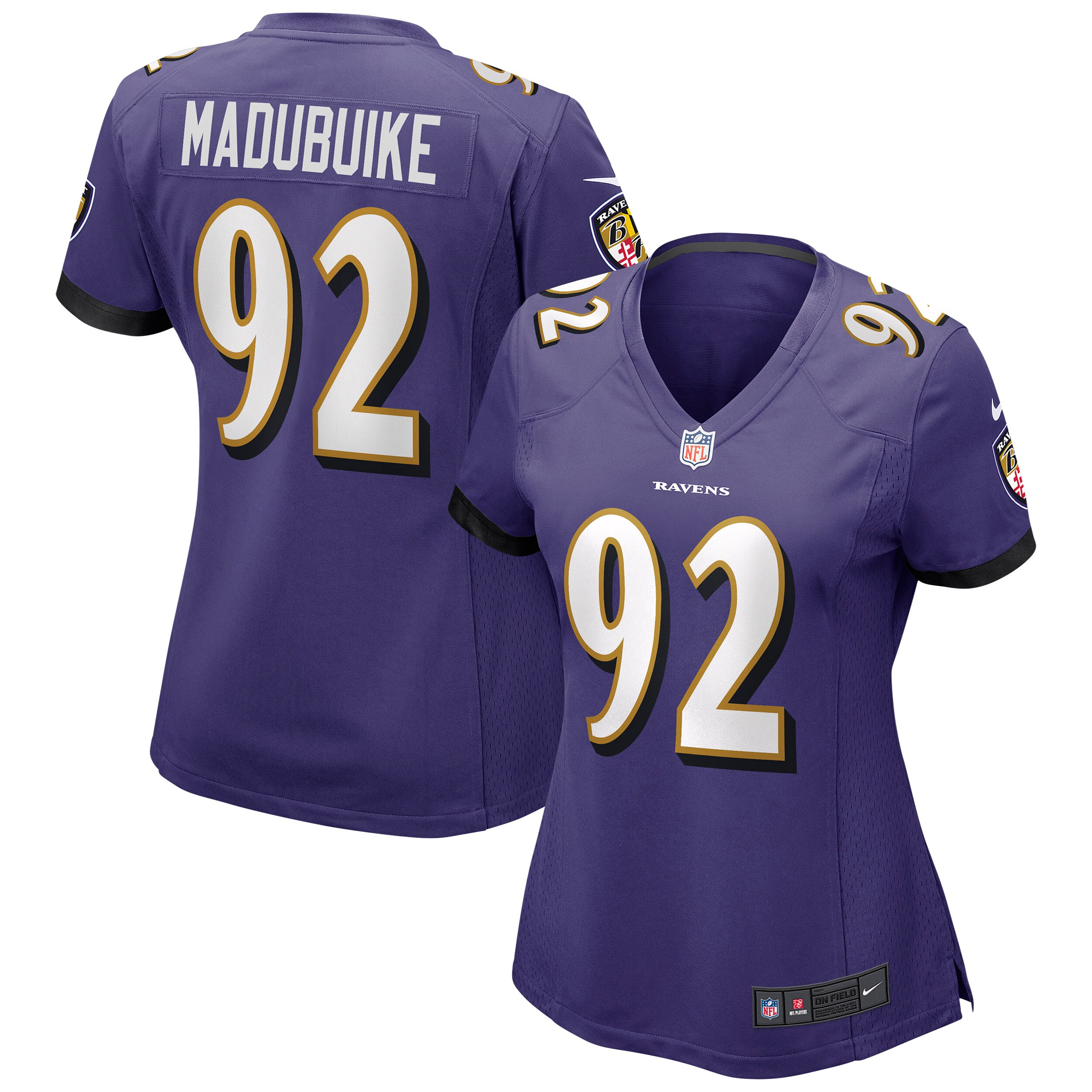 Justin Madubuike Baltimore Ravens Women's Game Jersey - Purple