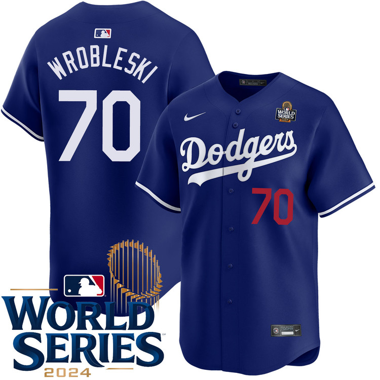 Justin Wrobleski Los Angeles Dodgers Alternate Royal Limited World Series Jersey