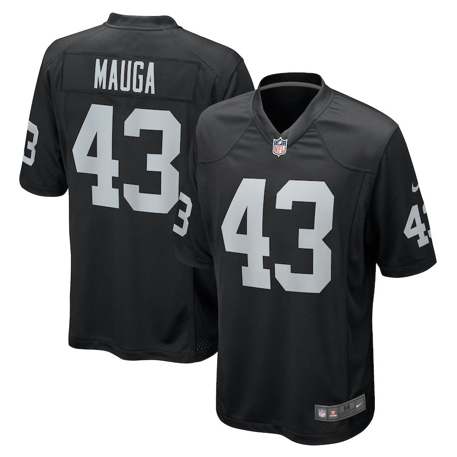 Kanai Mauga 43 Las Vegas Raiders Men Team Game Jersey - Black