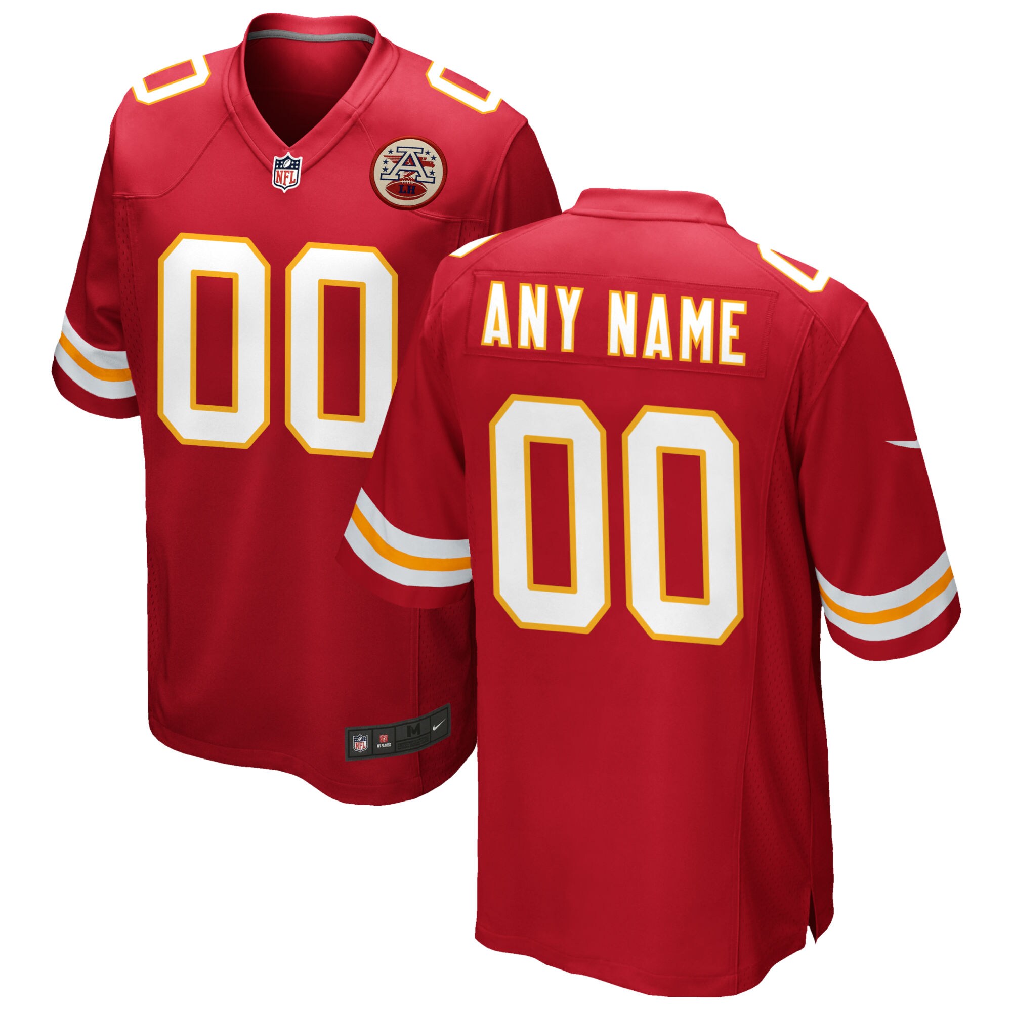 Kansas City Chiefs Custom Game Jersey - Red