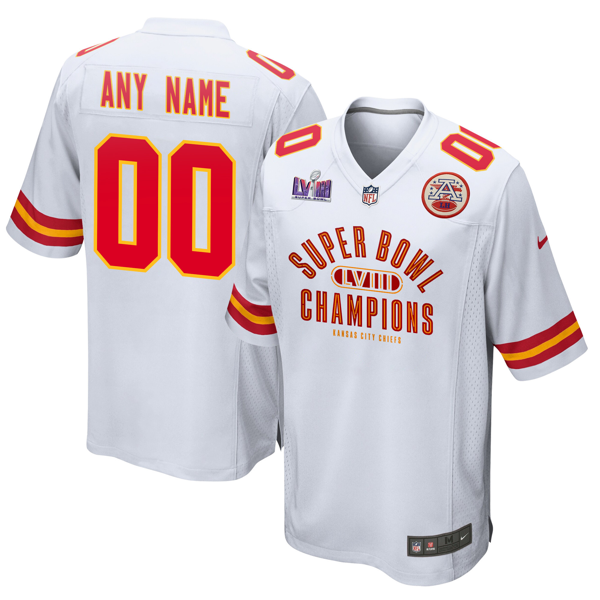Kansas City Chiefs Super Bowl LVIII Champions Under The Lights Game Custom Men Jersey - White