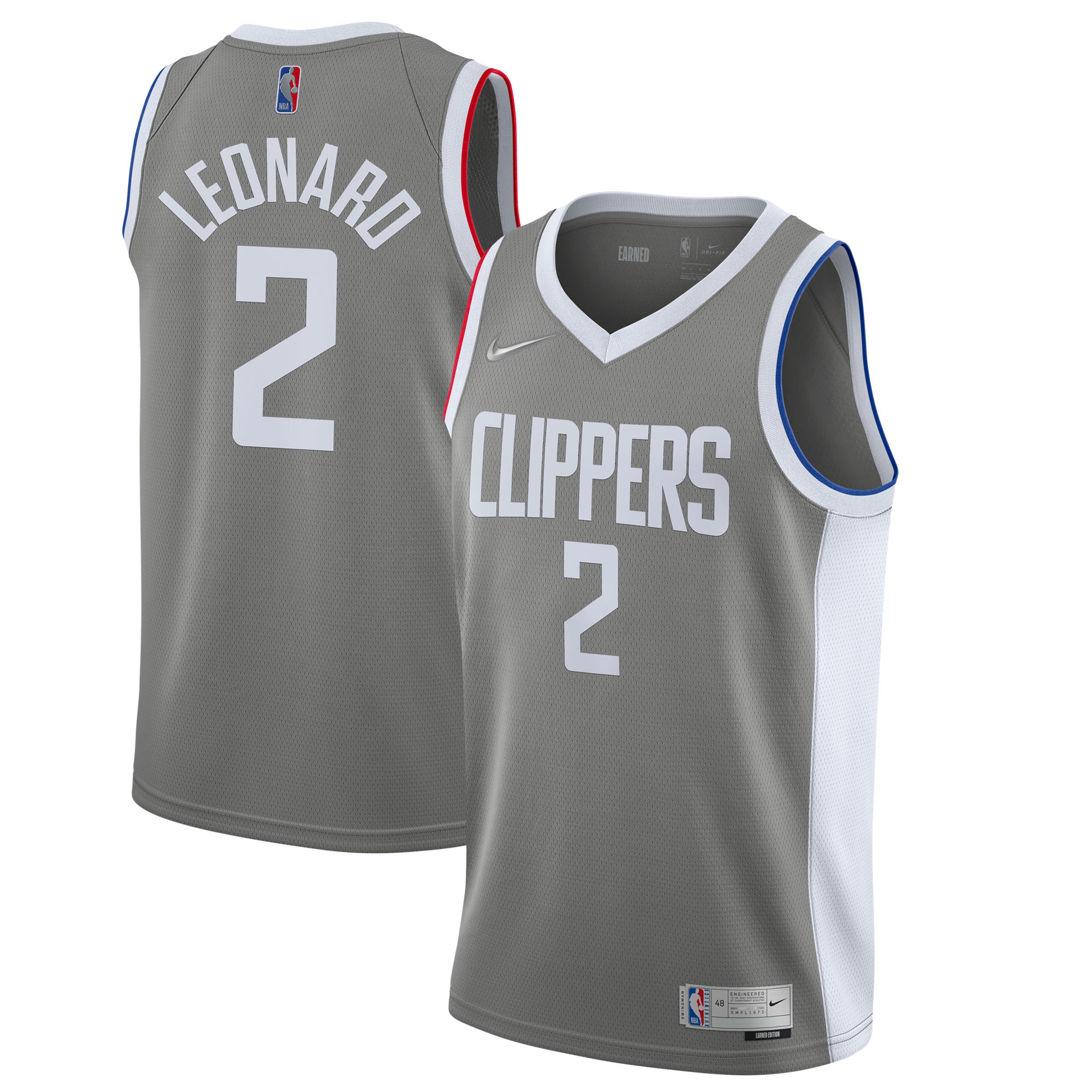 Kawhi Leonard LA Clippers 2020\/21 Swingman Player Jersey Gray - Earned Edition