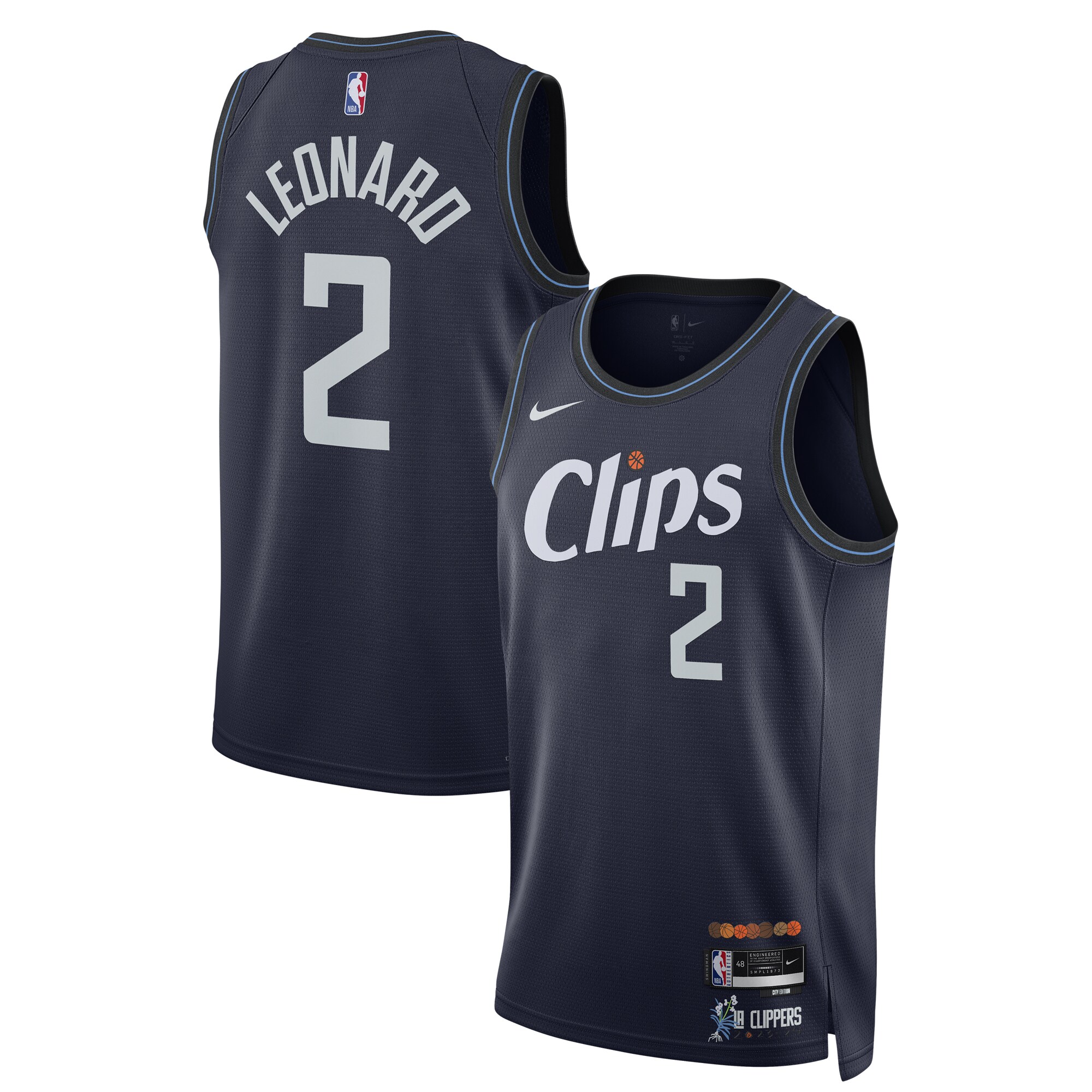 Kawhi Leonard LA Clippers Unisex 2023\/24 Swingman Jersey - Navy - City Edition