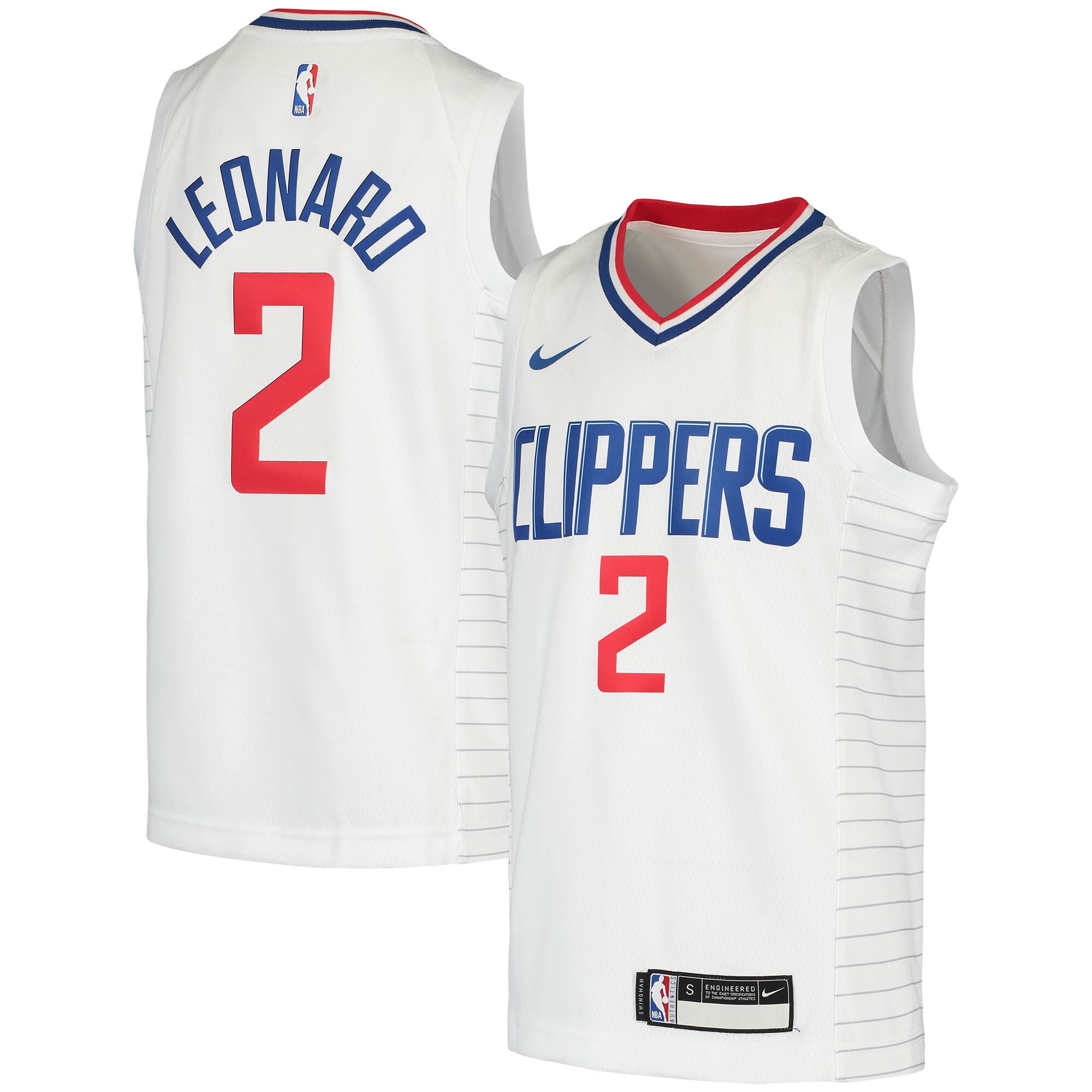 Kawhi Leonard LA Clippers Youth 2020\/21 Swingman Jersey - Association Edition - White