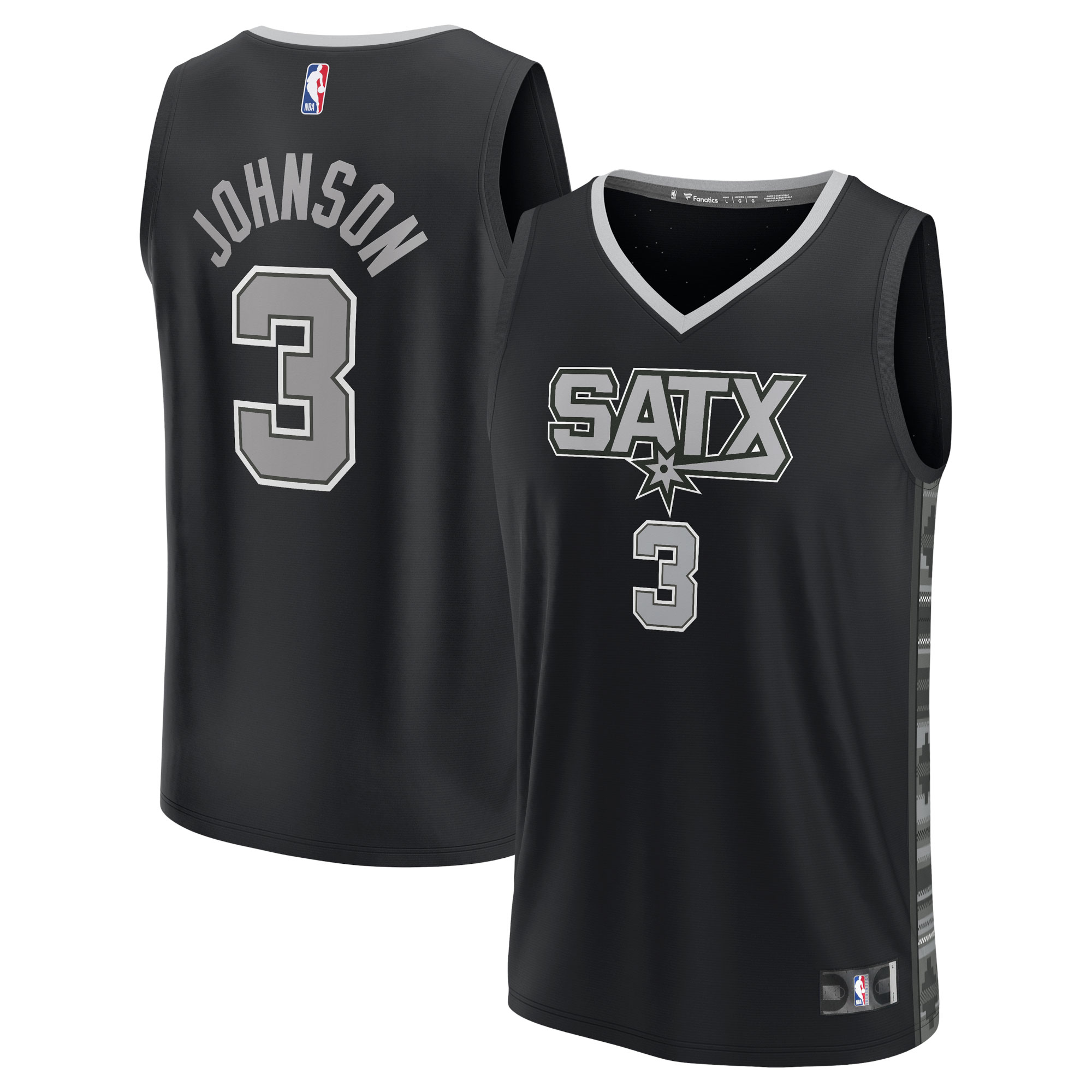 Keldon Johnson San Antonio Spurs Fanatics Fast Break Replica Player Jersey - Statement Edition - Black