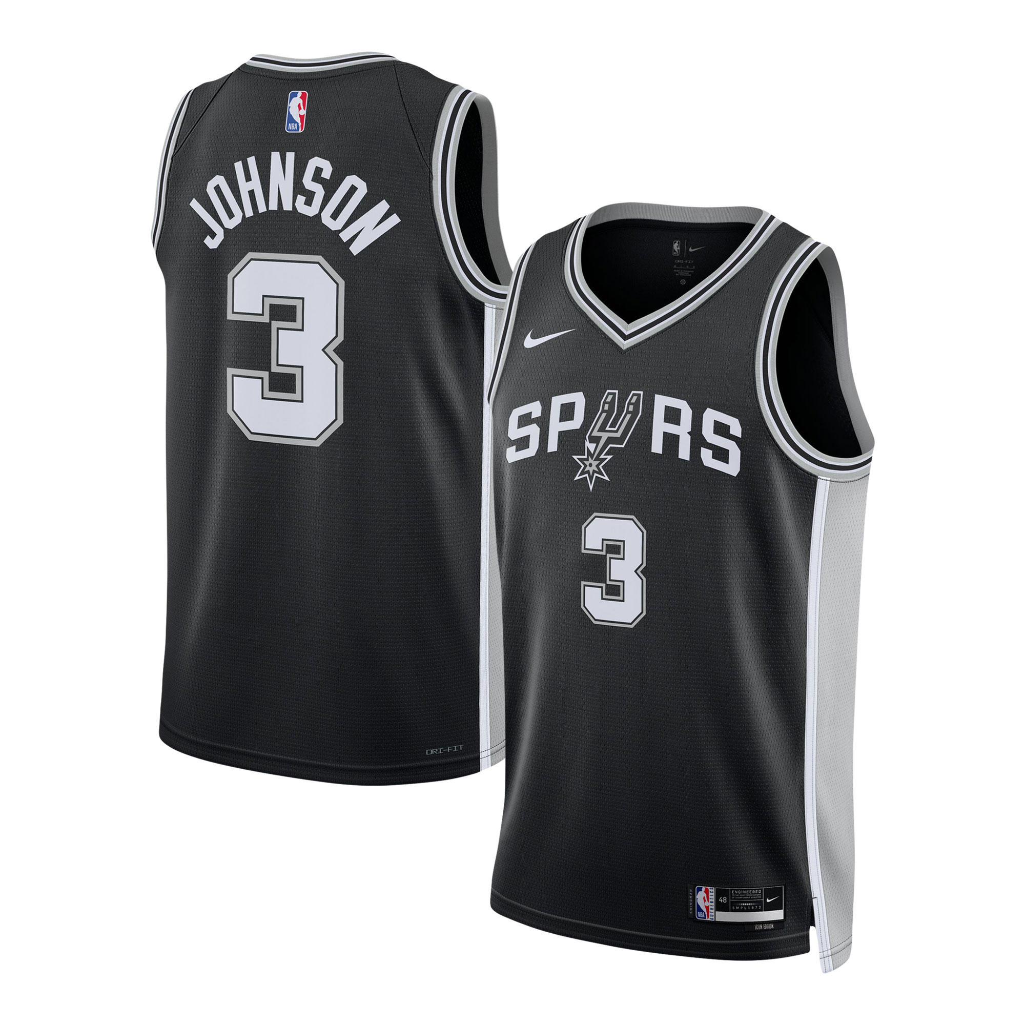 Keldon Johnson San Antonio Spurs Unisex Swingman Jersey - Icon Edition - Black