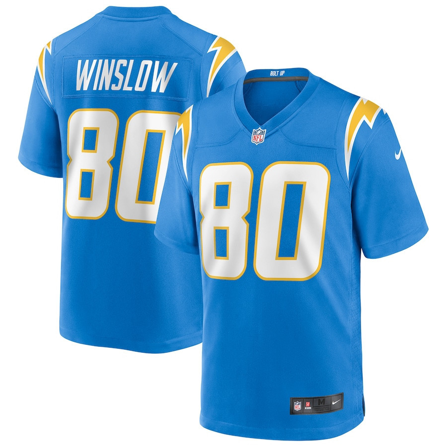 Kellen Winslow 80 Los Angeles Chargers Men Game Retired Jersey - Powder Blue