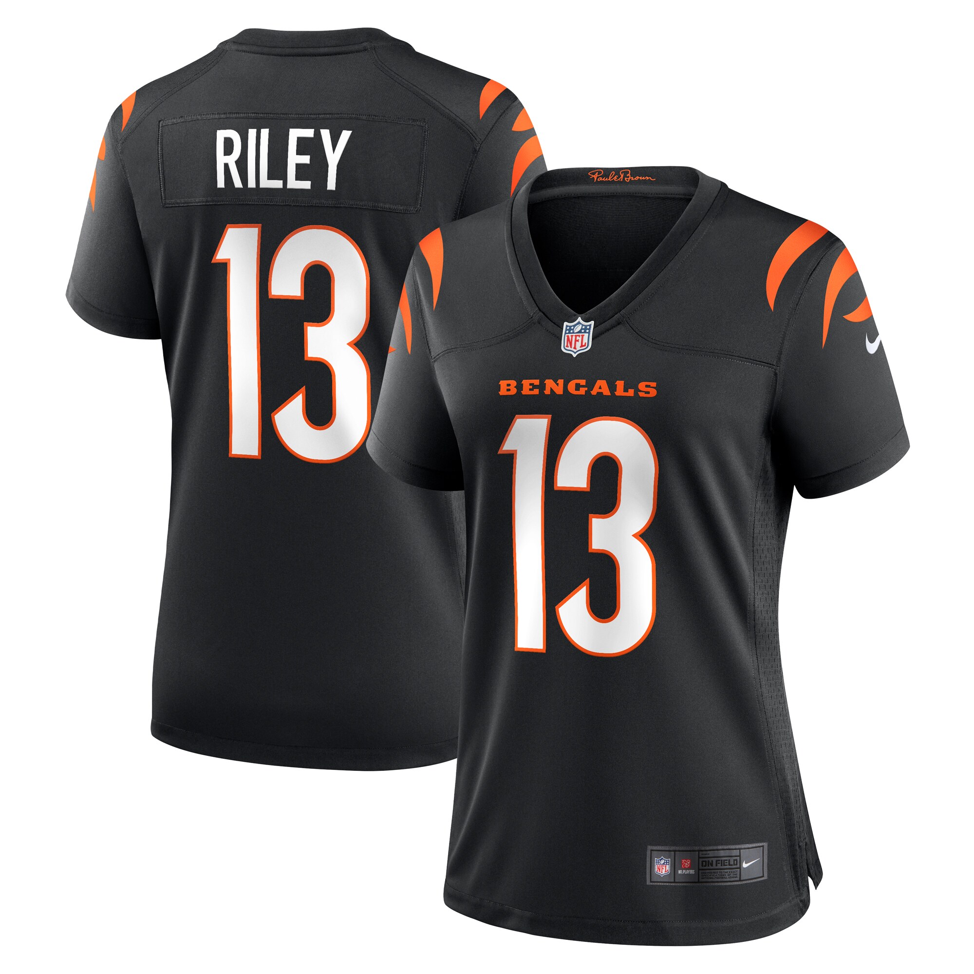 Ken Riley Cincinnati Bengals Women's Retired Player Game Jersey - Black