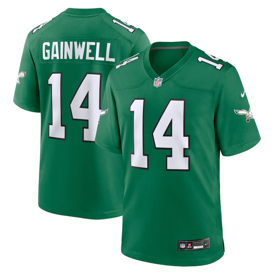 Kenneth Gainwell 14 Philadelphia Eagles Men Alternate Game Jersey - Kelly Green