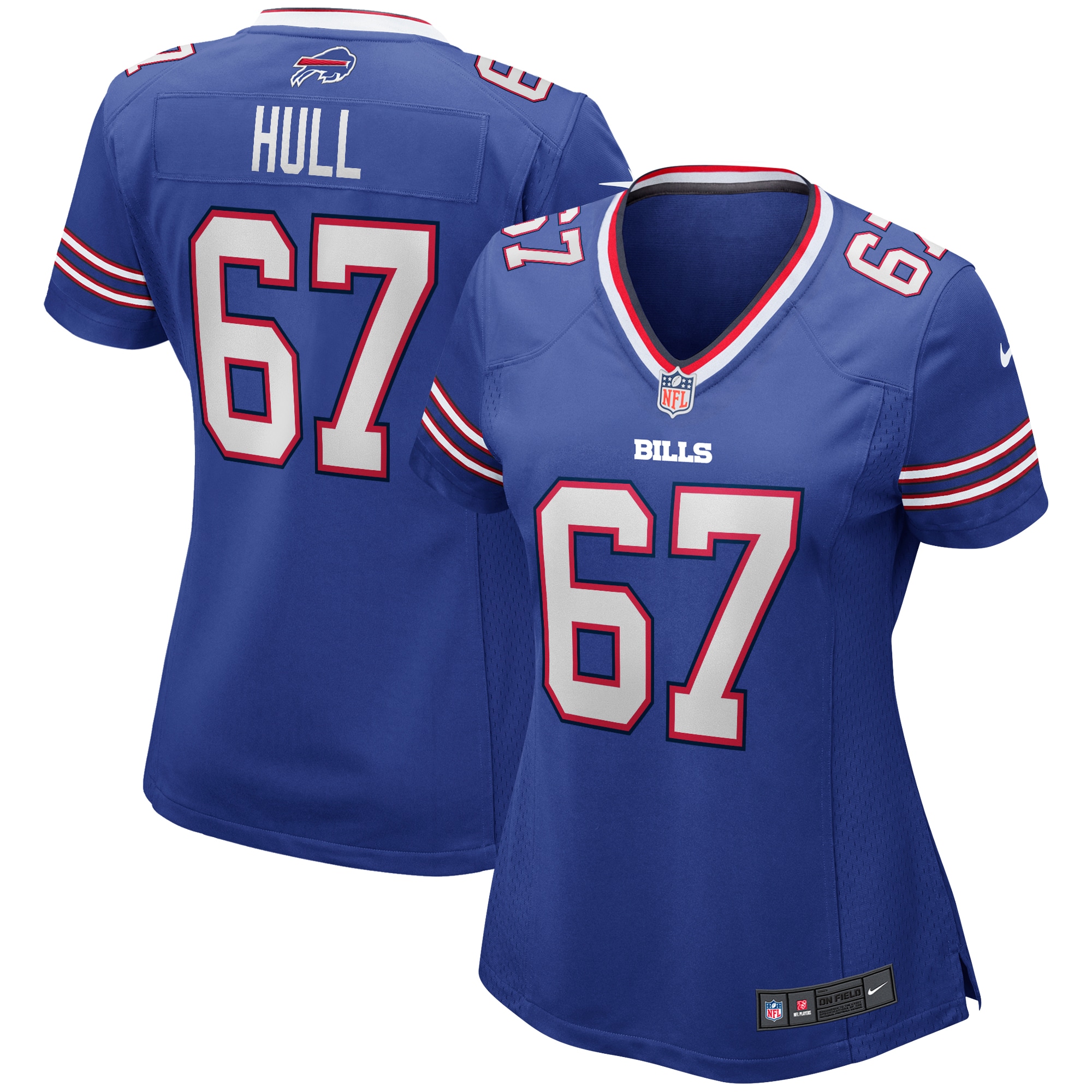 Kent Hull Buffalo Bills Women's Game Retired Player Jersey - Royal