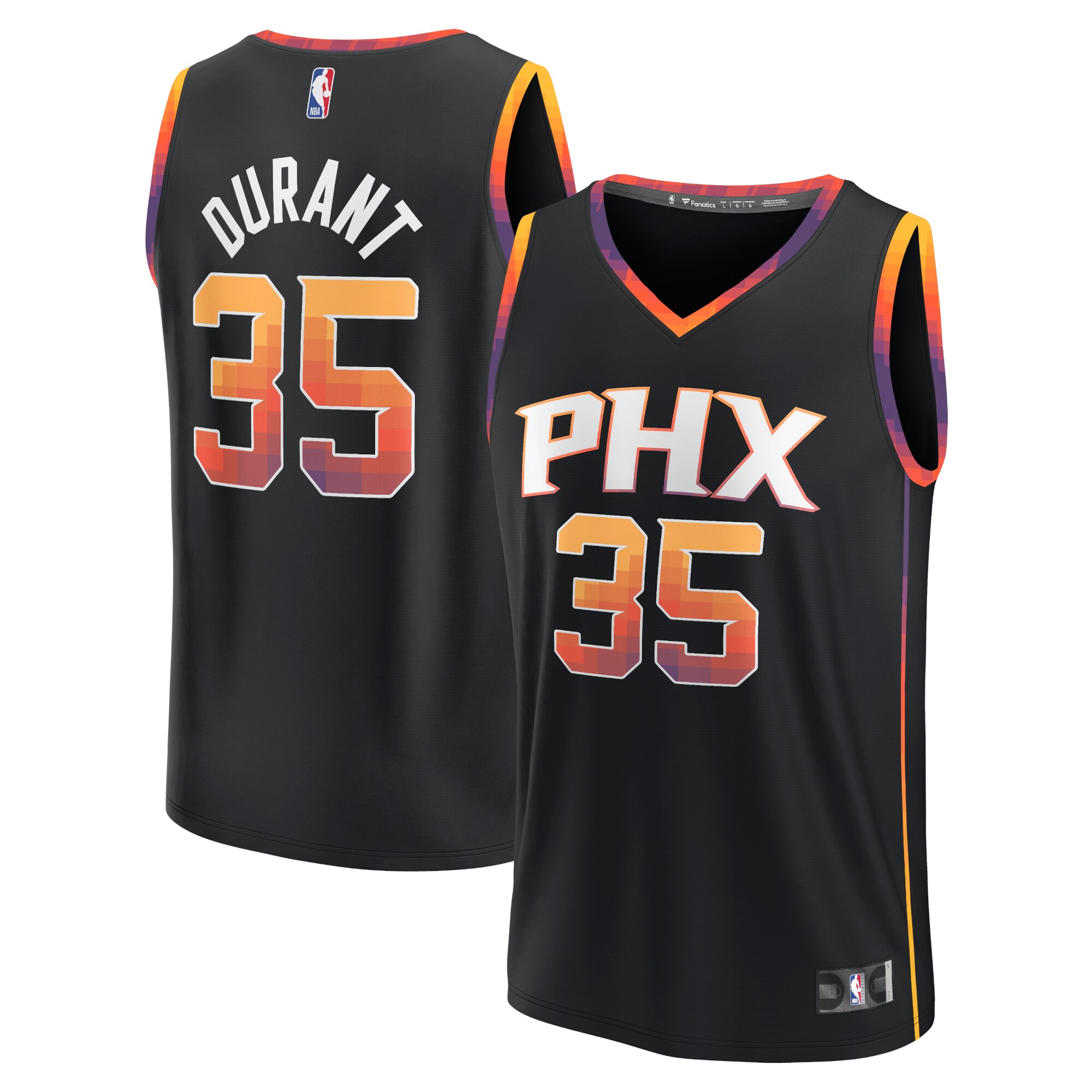 Kevin Durant Phoenix Suns Fanatics Fast Break Replica Player Jersey - Statement Edition - Black