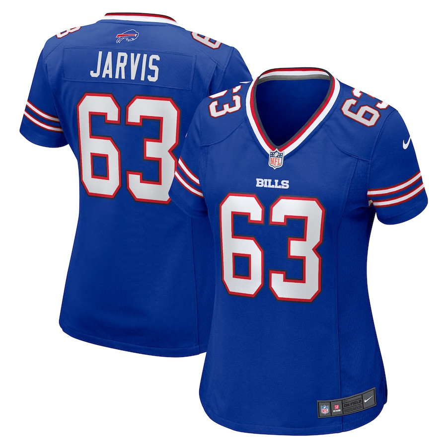 Kevin Jarvis 63 Buffalo Bills Women Team Game Jersey - Royal