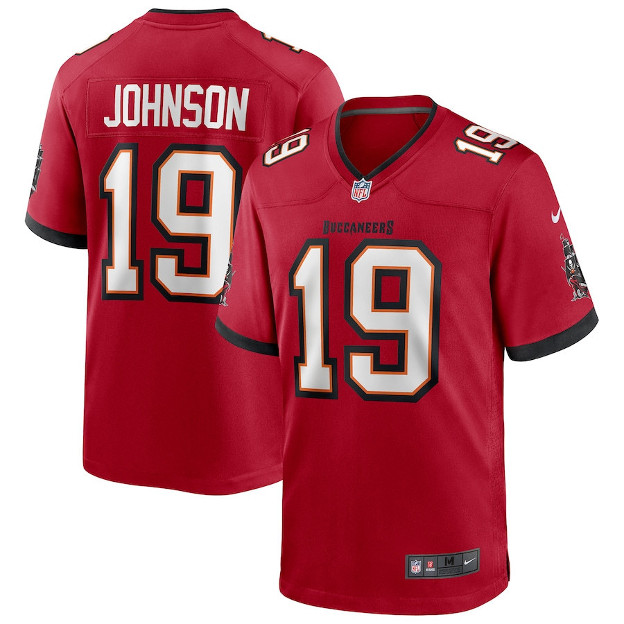Keyshawn Johnson 19 Tampa Bay Buccaneers Men Game Retired Jersey - Red