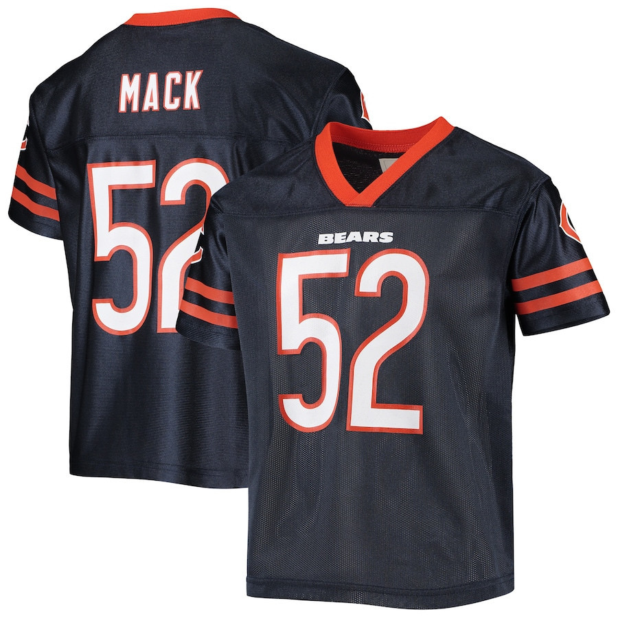 Khalil Mack 52 Chicago Bears YOUTH Team Jersey - Navy