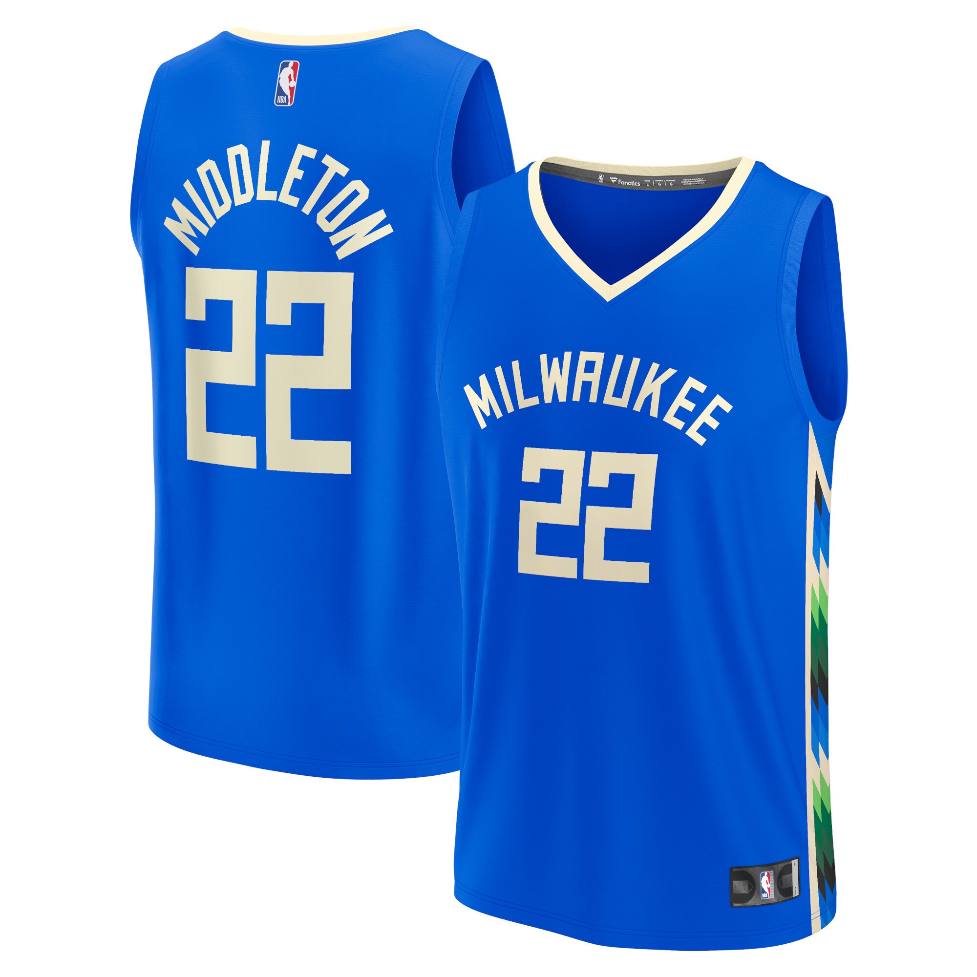 Khris Middleton Milwaukee Bucks Fanatics Fastbreak Jersey - City Edition - Royal