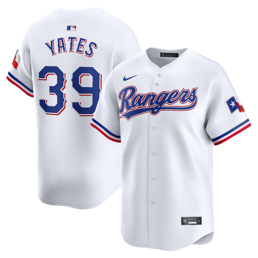Kirby Yates 39 Texas Rangers Home Limited Men Jersey - White