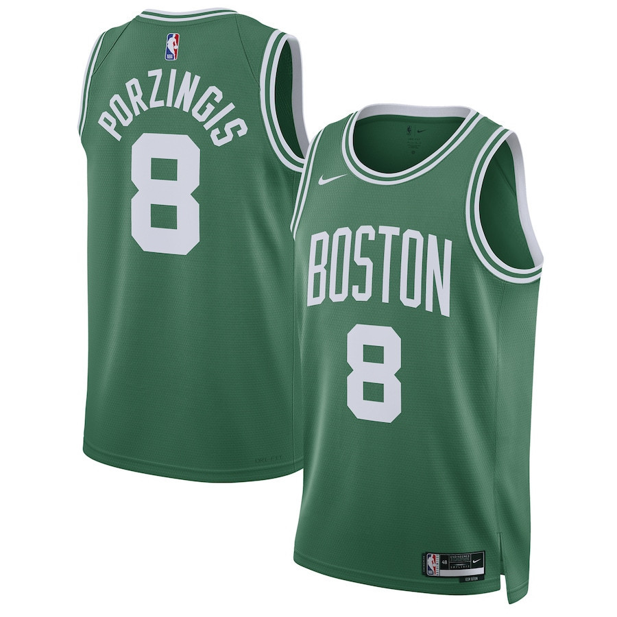 Kristaps Porzingis 8 Boston Celtics Unisex Swingman Jersey - Icon Edition - Kelly Green