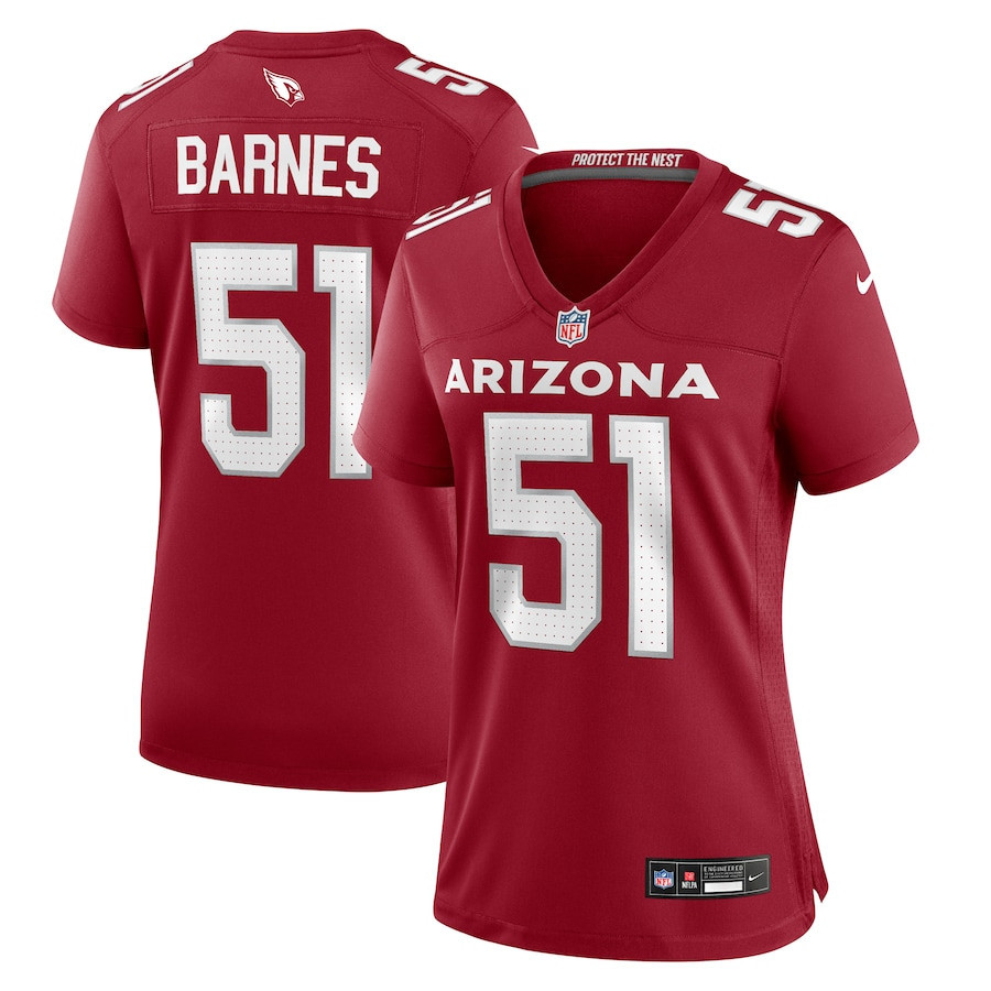 Krys Barnes 51 Arizona Cardinals Women Team GameJersey - Cardinal