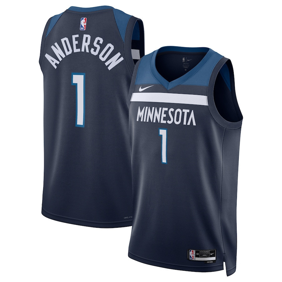 Kyle Anderson 1 Minnesota Timberwolves Unisex Swingman Jersey - Icon Edition - Navy
