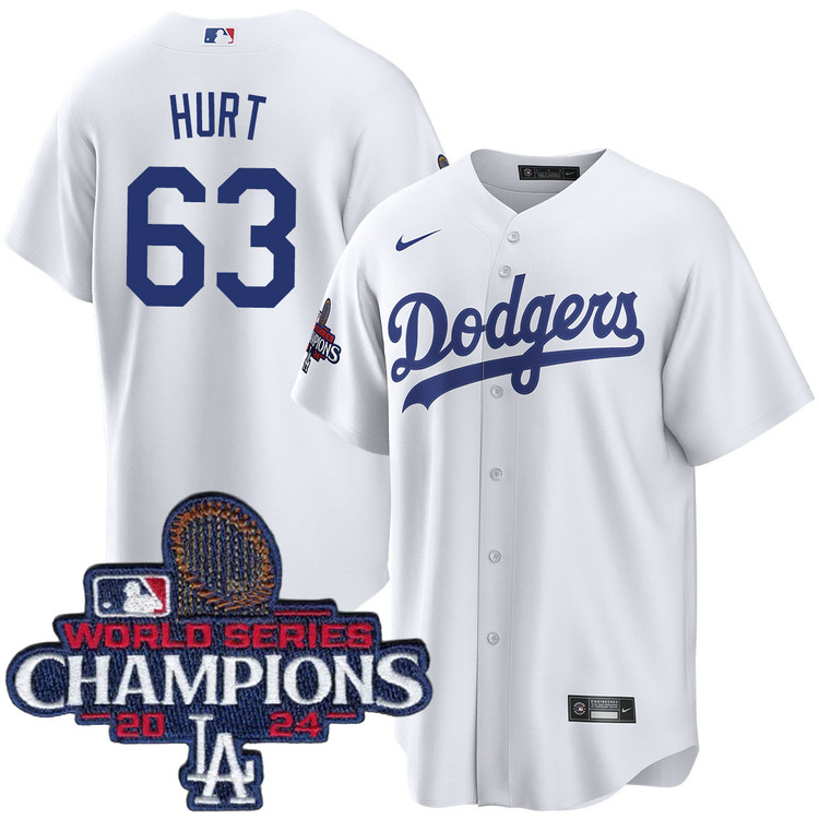 Kyle Hurt Los Angeles Dodgers Youth Home World Series Champions Jersey
