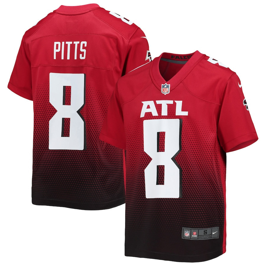 Kyle Pitts 8 Atlanta Falcons YOUTH Game Jersey - Red