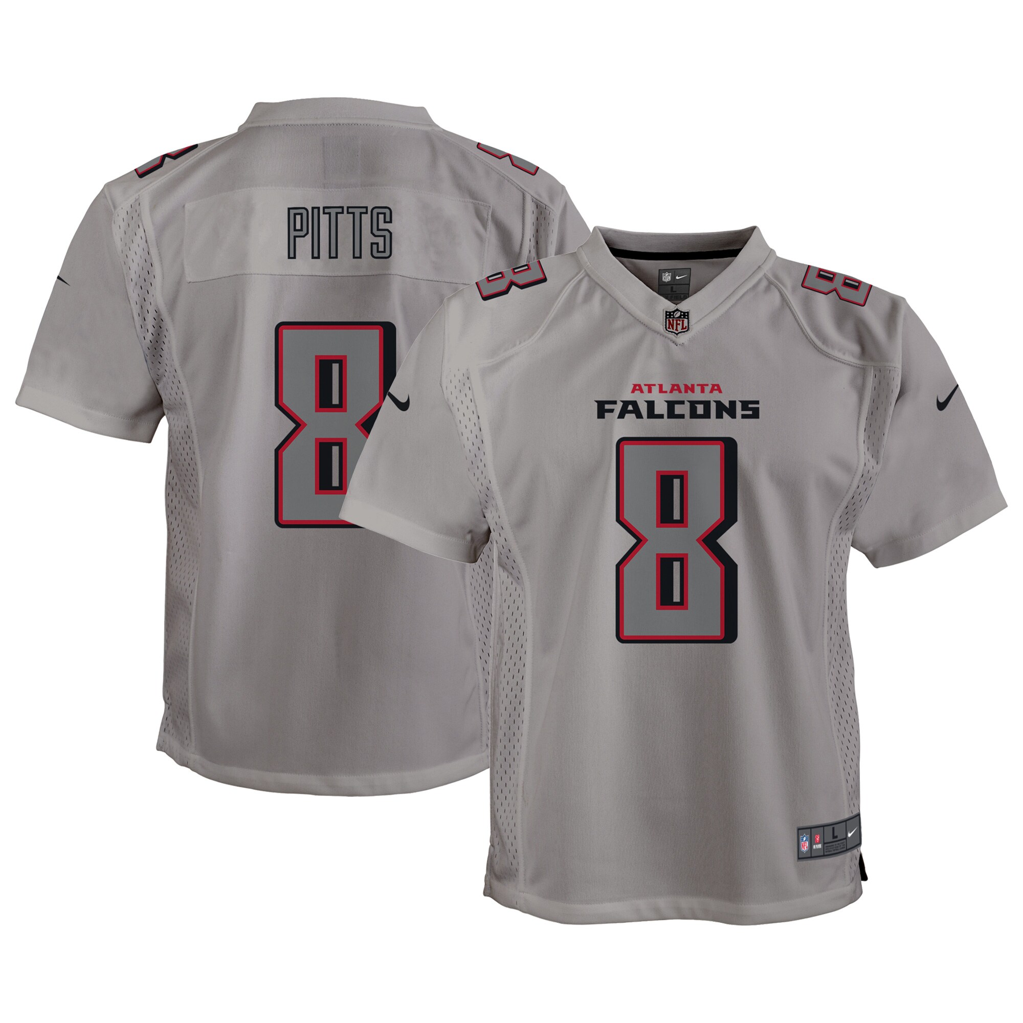 Kyle Pitts Atlanta Falcons Youth Atmosphere Game Jersey - Gray