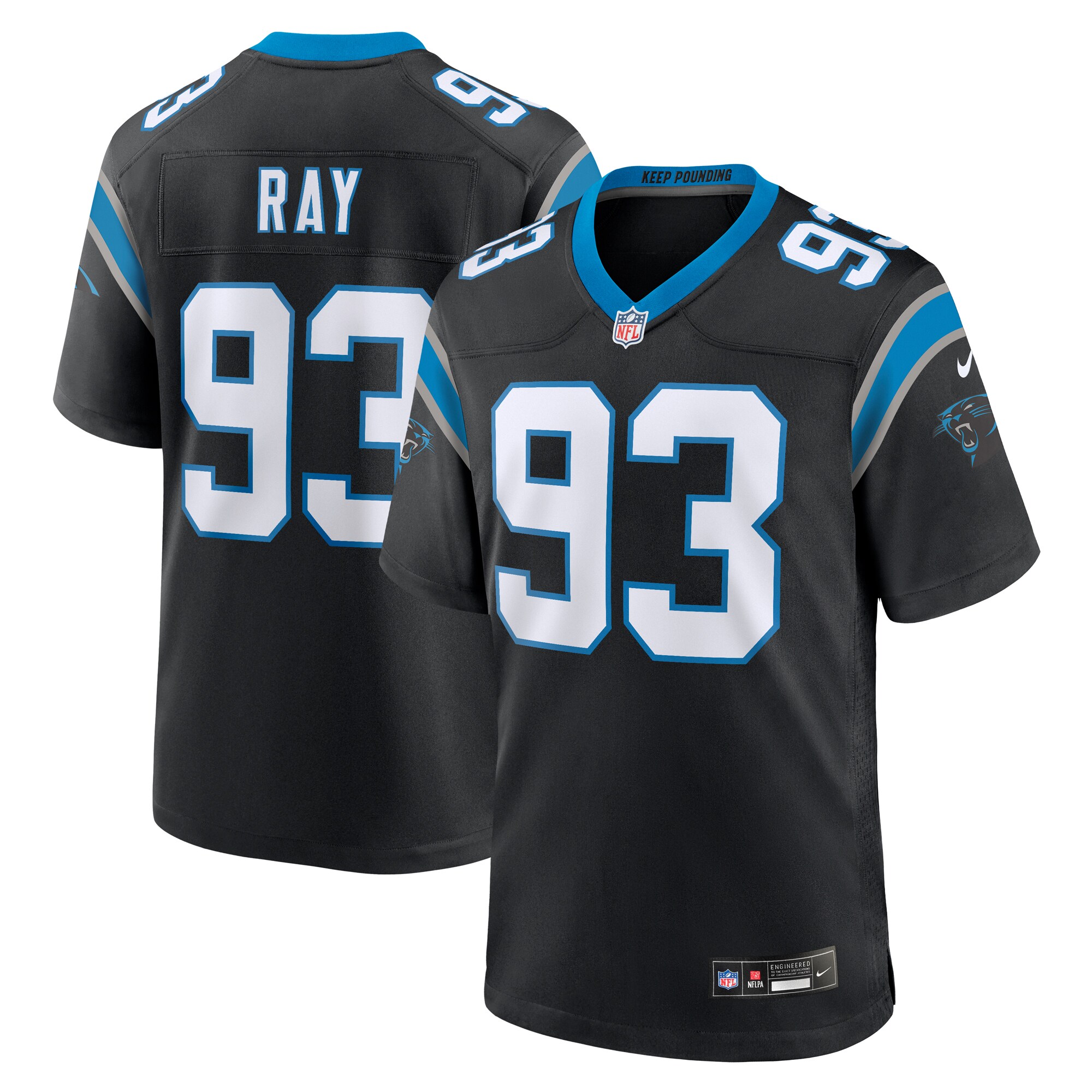 LaBryan Ray Carolina Panthers Team Game Jersey - Black