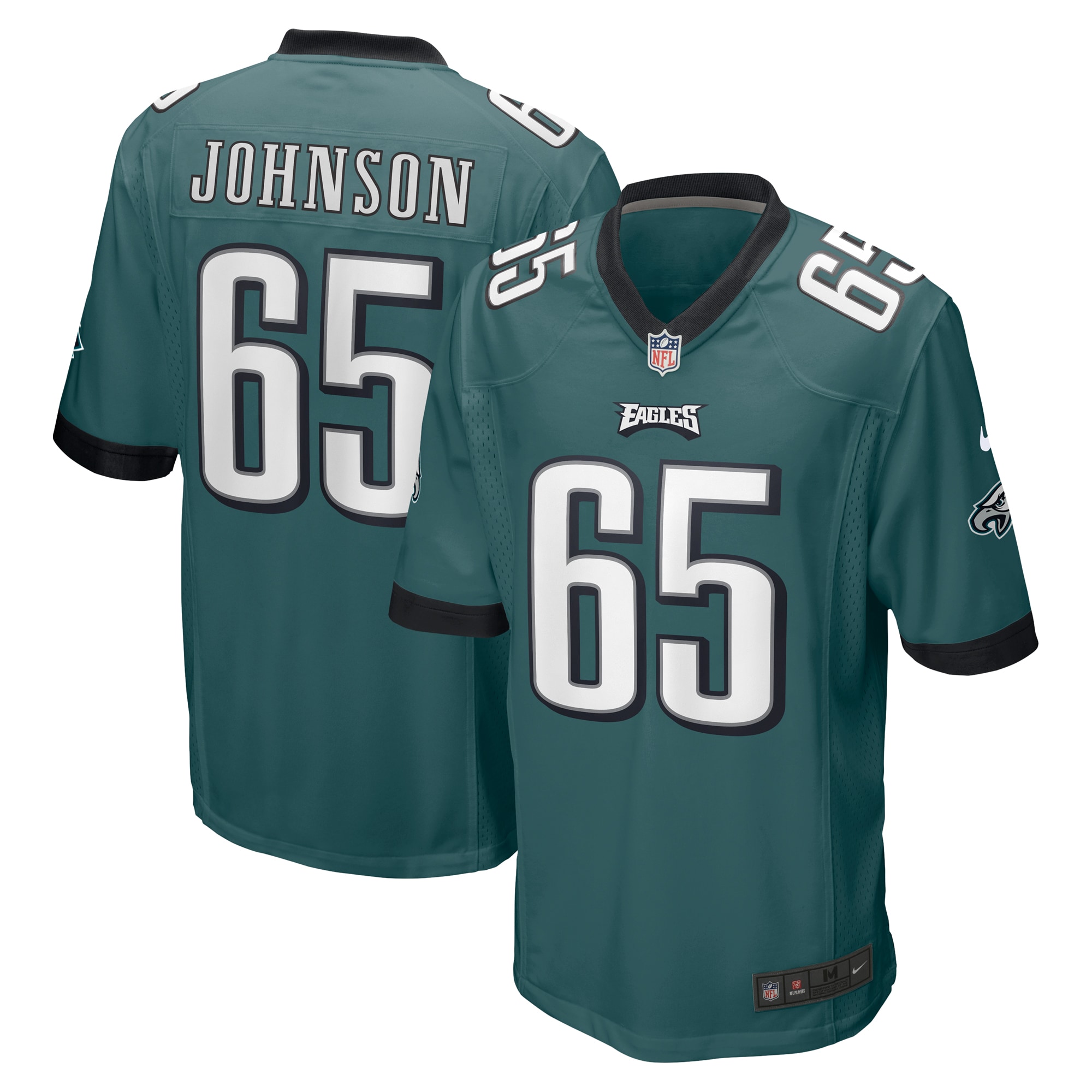 Lane Johnson Philadelphia Eagles Game Jersey - Midnight Green