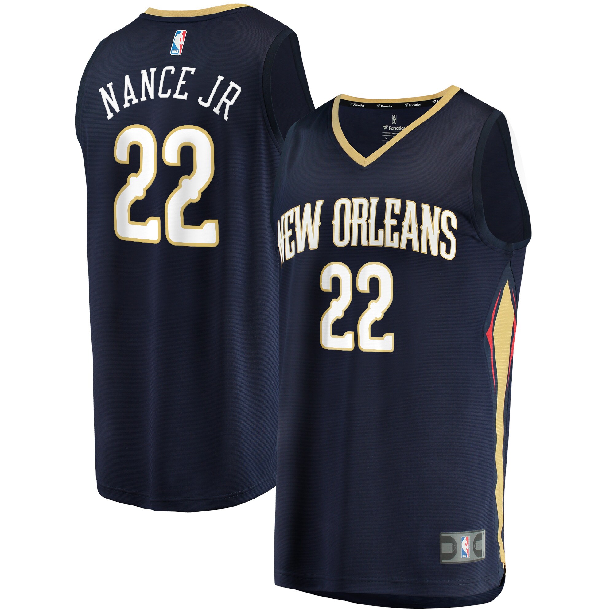 Larry Nance Jr. New Orleans Pelicans Fanatics Fast Break Replica Jersey - Icon Edition - Navy