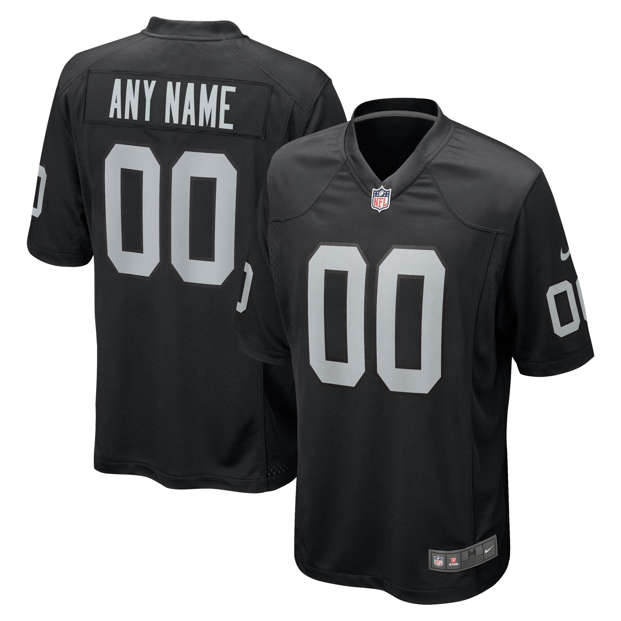 Las Vegas Raiders Youth Custom Game Jersey - Black