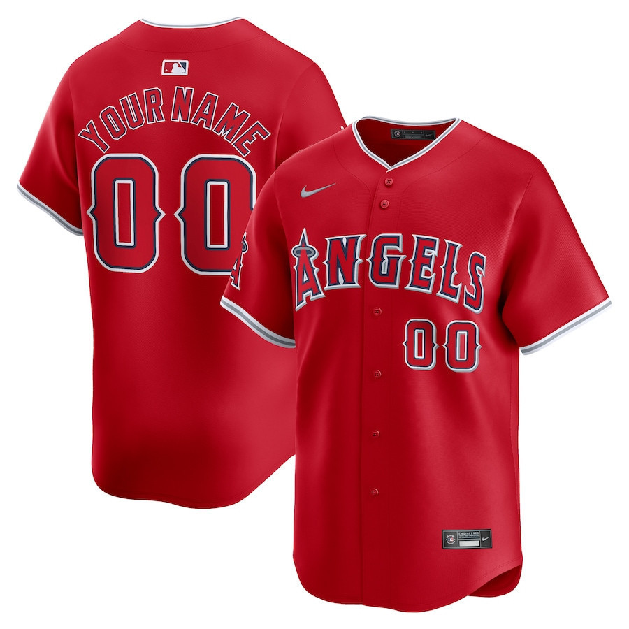 Los Angeles Angels Alternate Limited Custom Men Jersey - Red