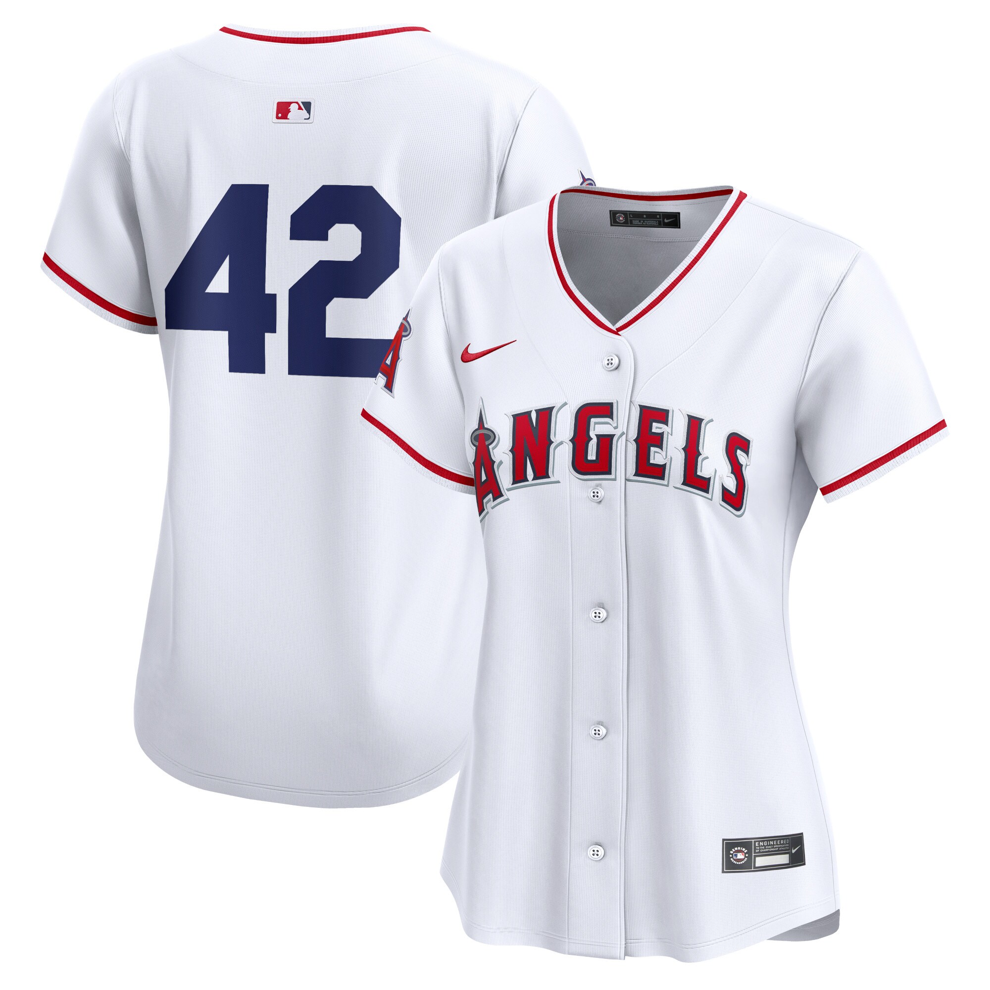 Los Angeles Angels Women's 2024 Jackie Robinson Day Home Limited Jersey\u00c2\u00a0\u00e2\u20ac\u201c White