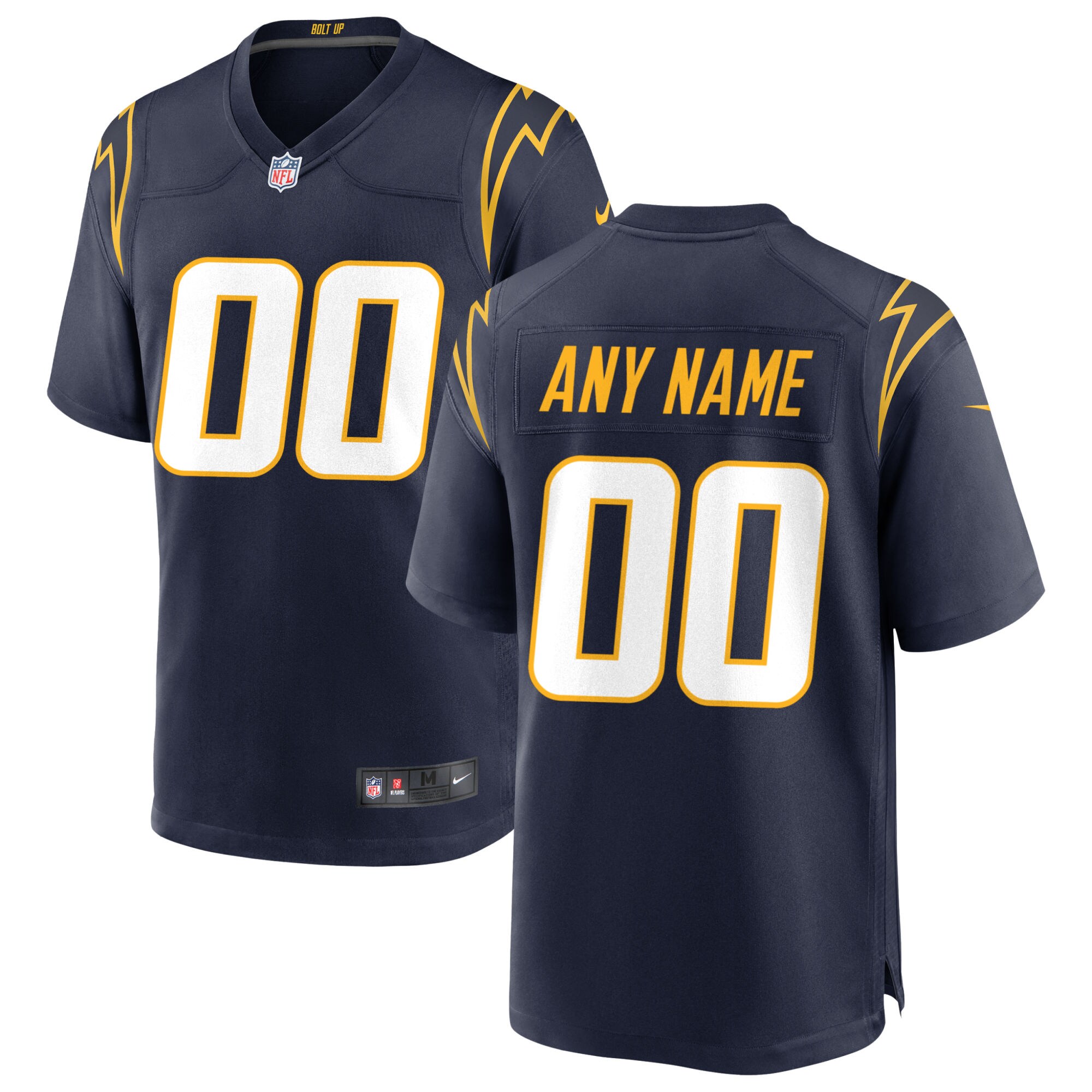 Los Angeles Chargers Alternate Custom Game Jersey - Navy