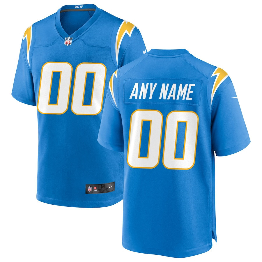Los Angeles Chargers Custom Game Men Jersey - Powder Blue
