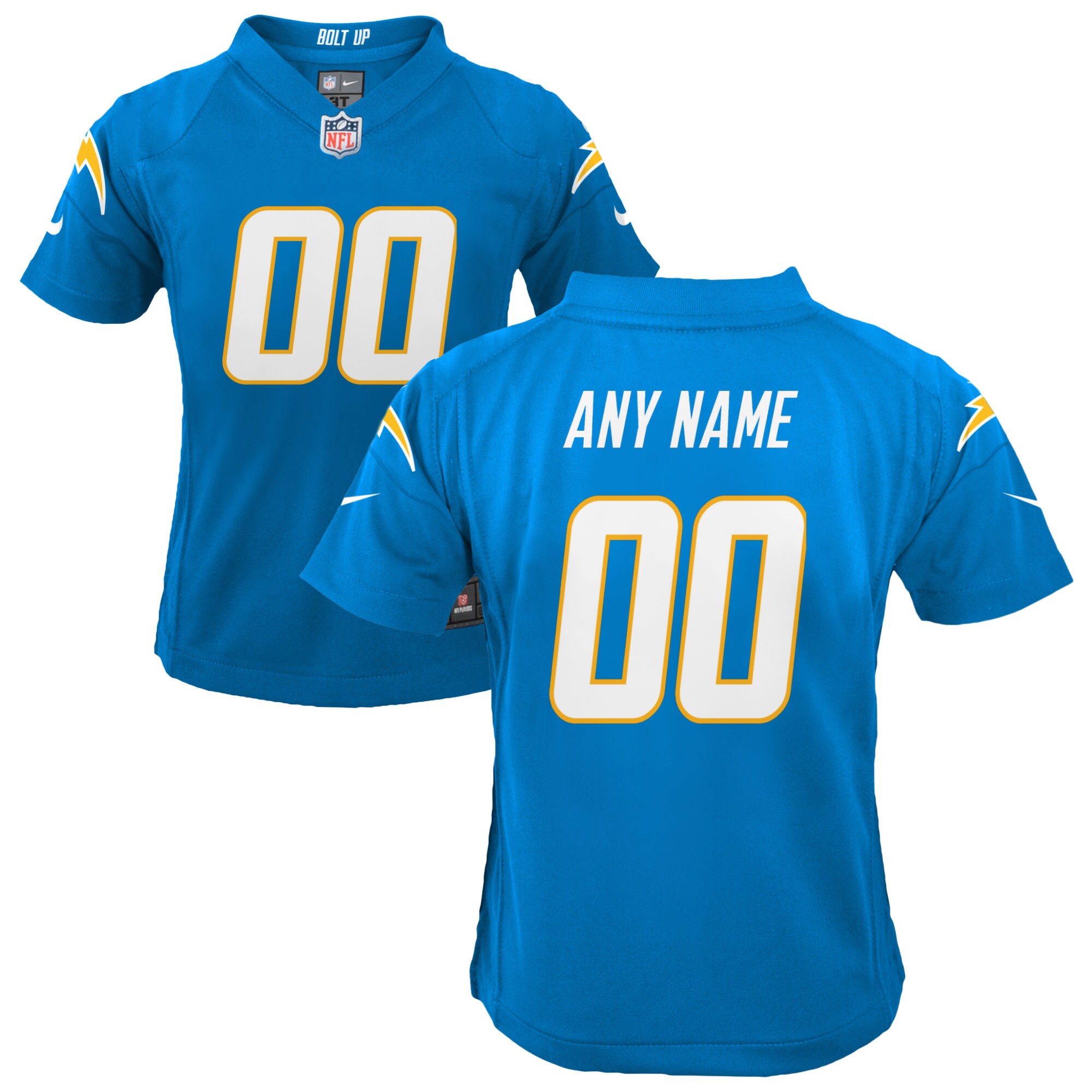 Los Angeles Chargers Youth Custom Game Jersey - Powder Blue