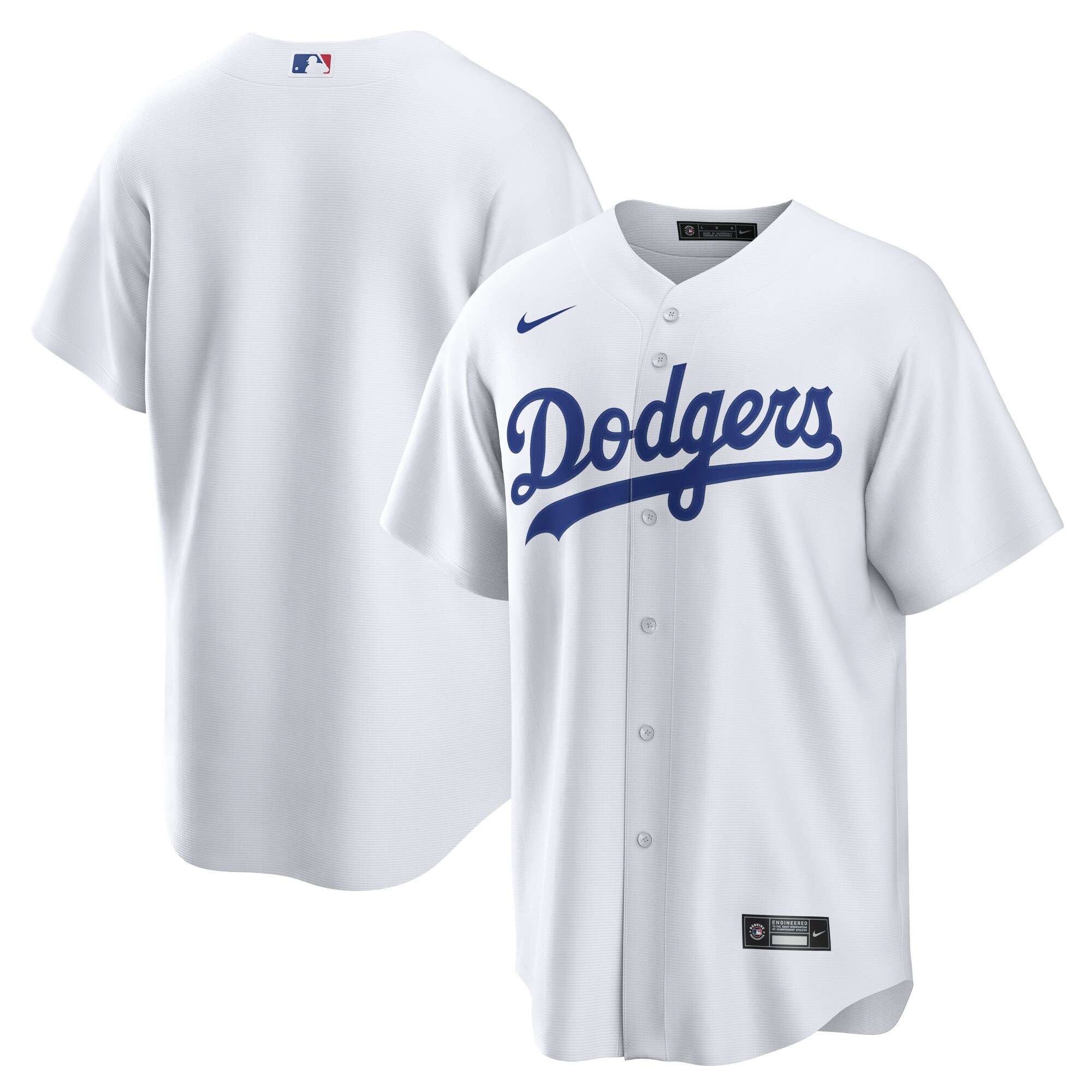 Los Angeles Dodgers Home Blank Replica Jersey - White