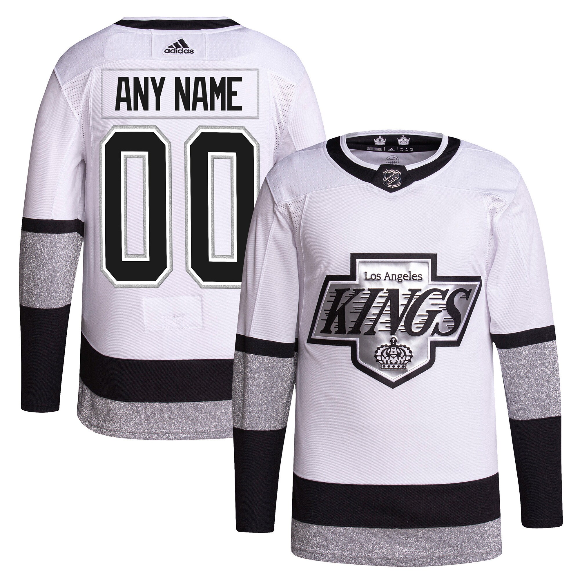 Los Angeles Kings adidas Alternate 2021\/22 Primegreen Authentic Custom Jersey - White