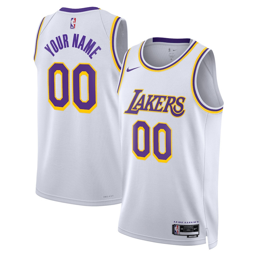 Los Angeles Lakers 2023/24 Association Swingman Custom Men Jersey - White