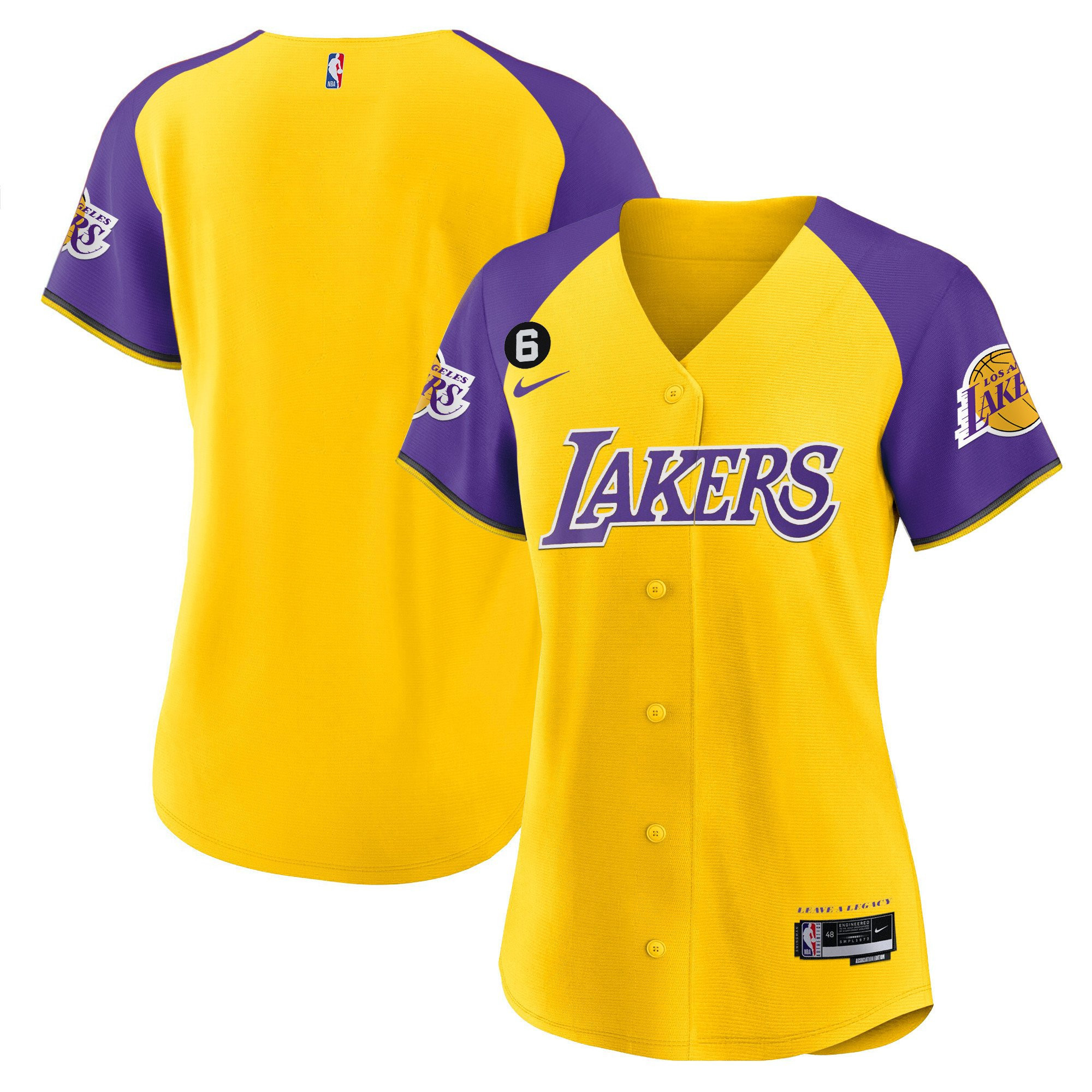 Los Angeles Lakers Alternate Baseball Jersey - Gold