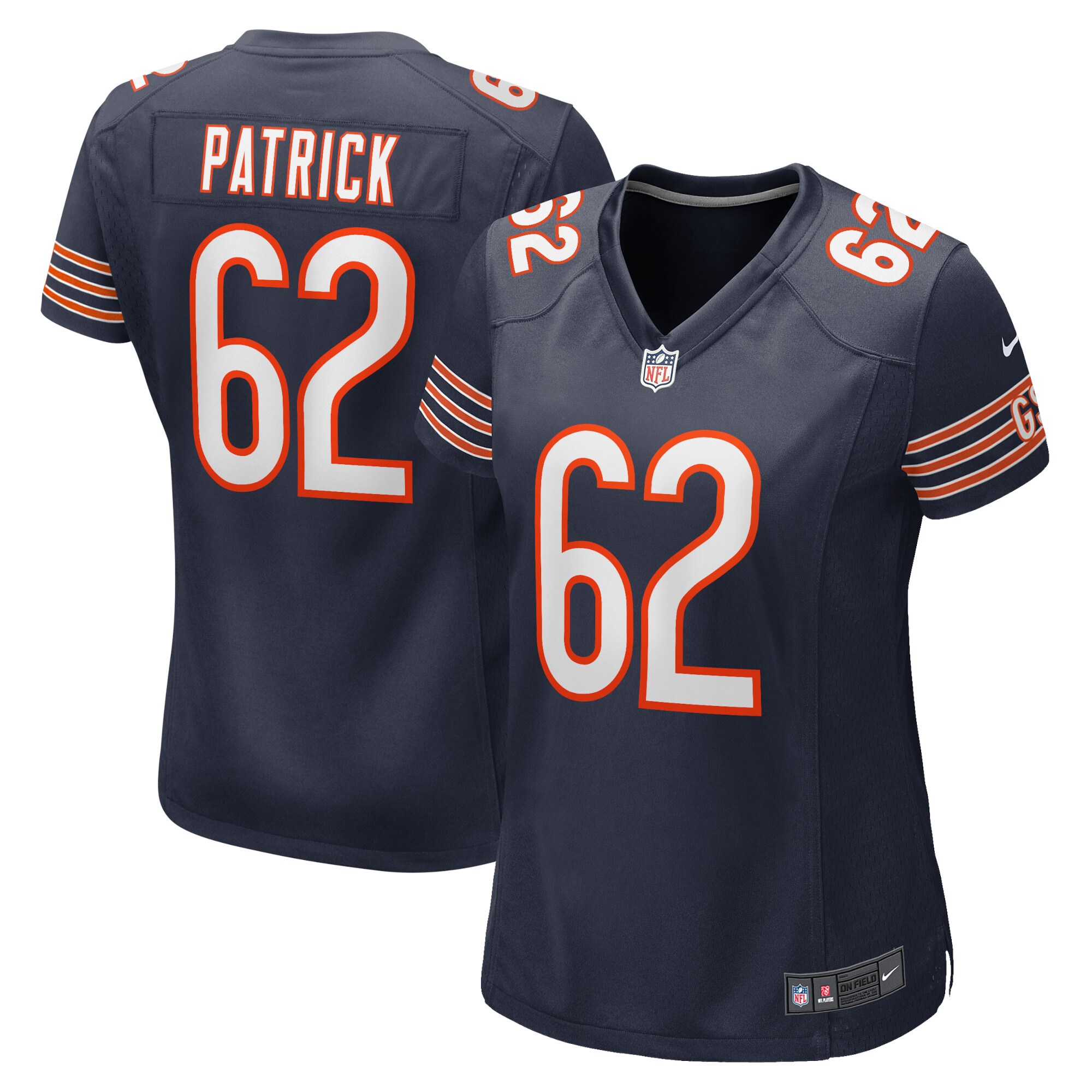 Lucas Patrick Chicago Bears Women's Game Jersey - Navy