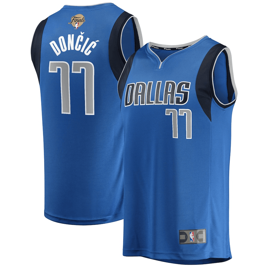 Luka Dončić Dallas Mavericks 2024 NBA Finals Fast Break Jersey - Icon Edition - Blue