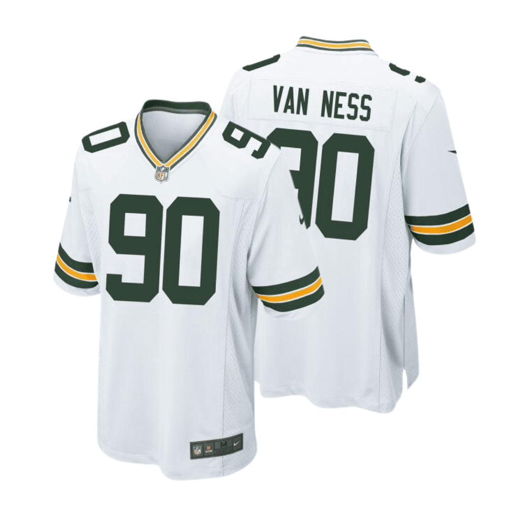 Lukas Van Ness 90 Green Bay Packers Men Away Game Jersey - White