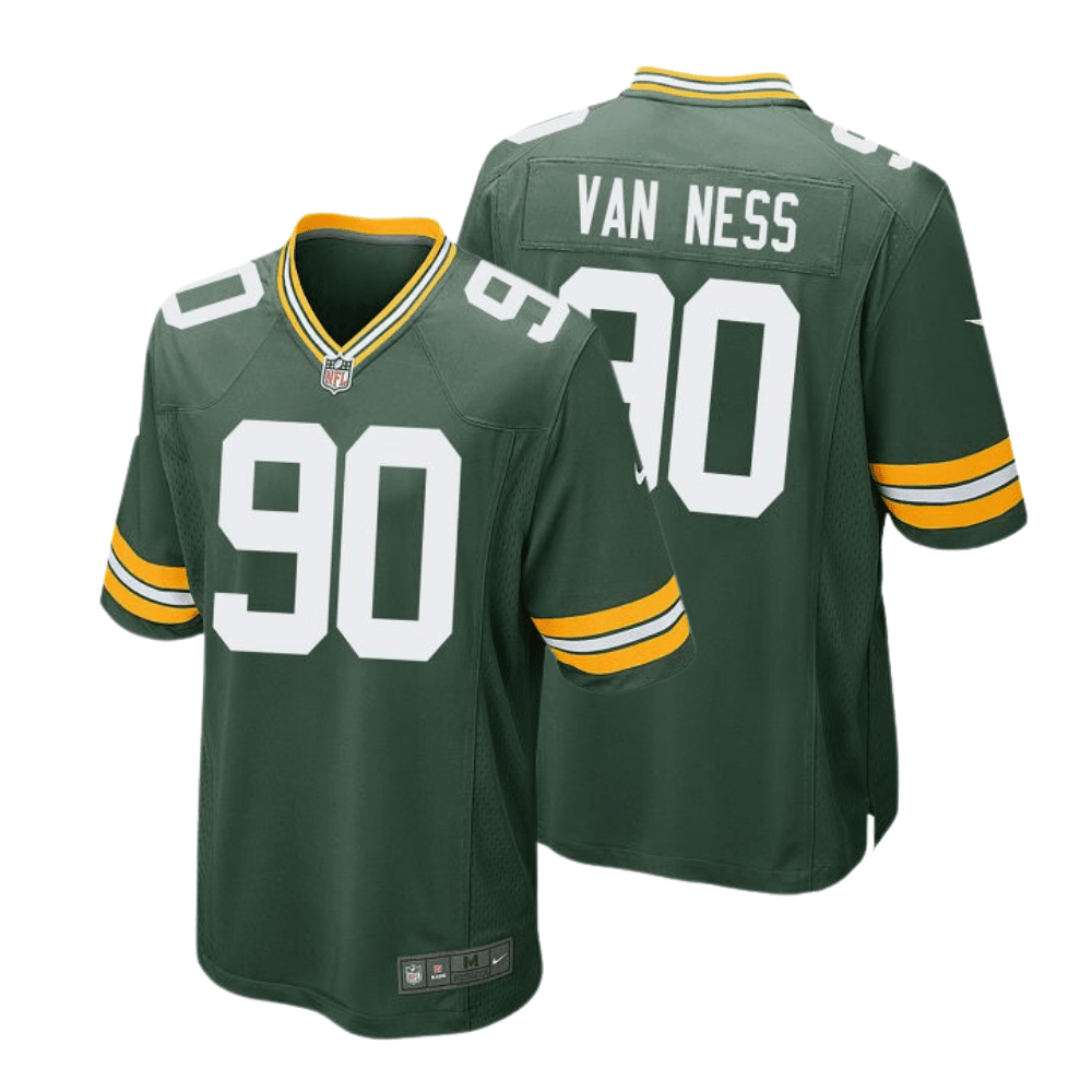 Lukas Van Ness 90 Green Bay Packers Men Home Game Jersey - Green