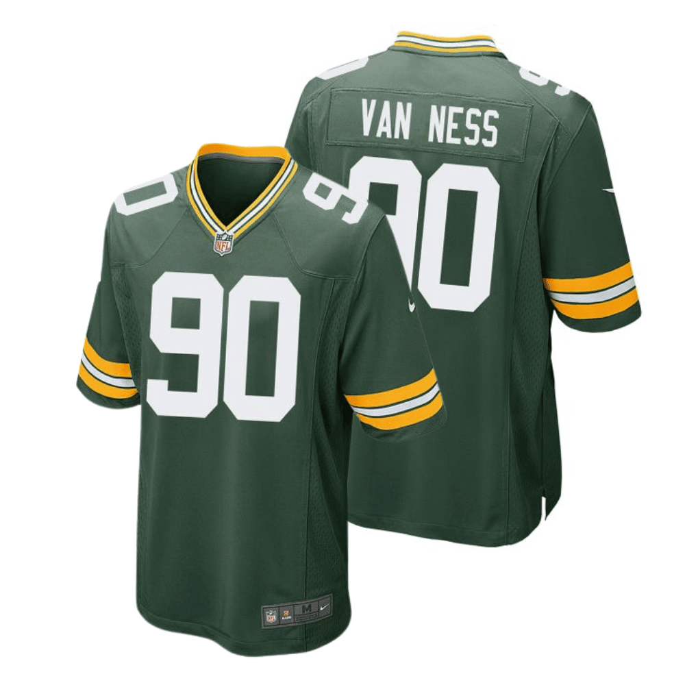 Lukas Van Ness 90 Green Bay Packers YOUTH Home Game Jersey - Green