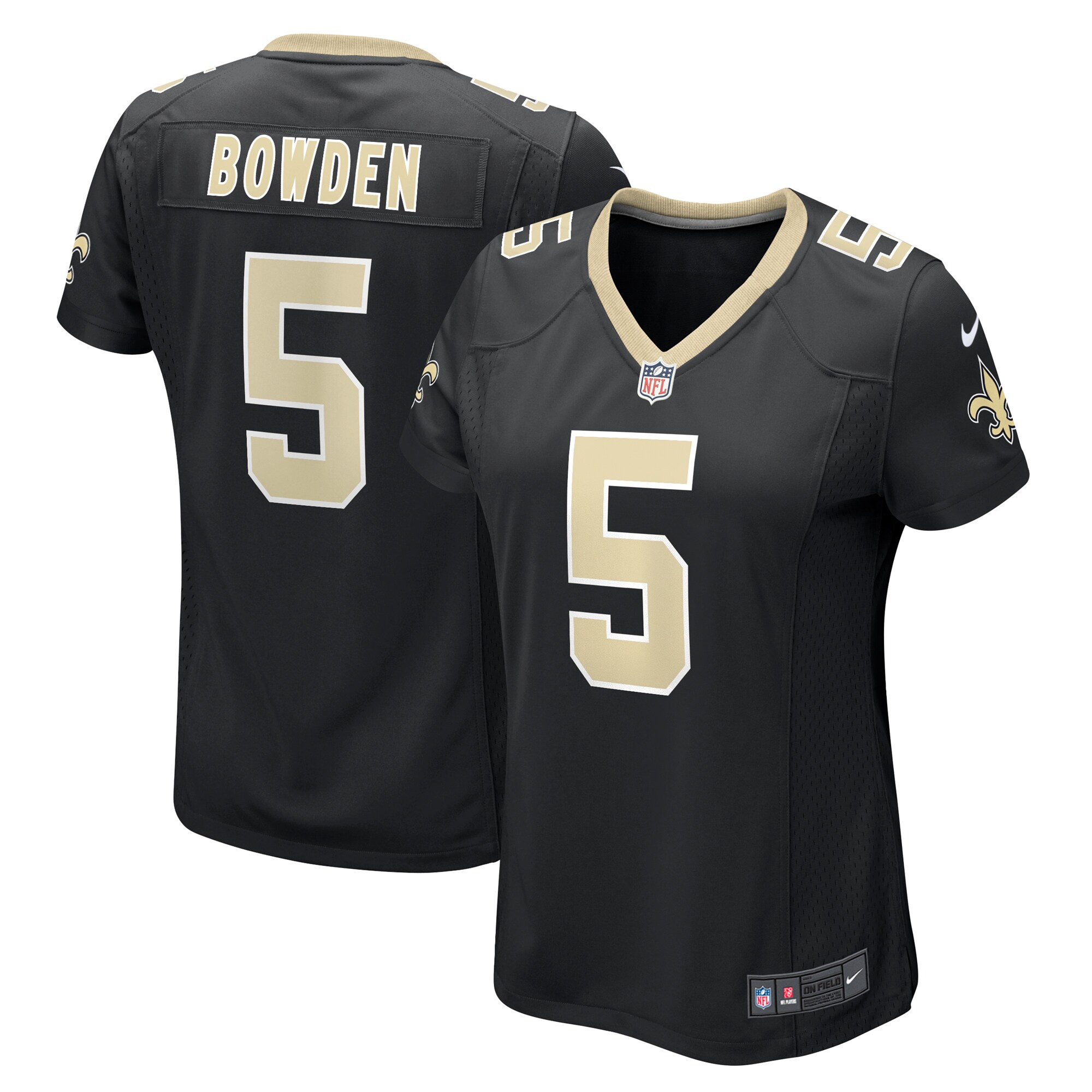 Lynn Bowden Jr. New Orleans Saints Women's Team Game Jersey - Black