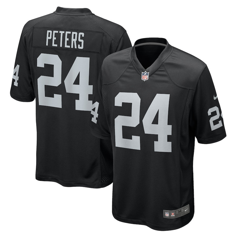 Marcus Peters 24 Las Vegas Raiders Men Team Game Jersey - Black